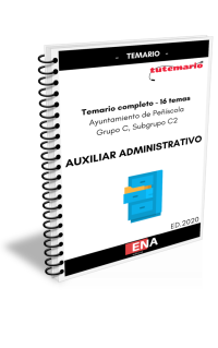 TEMARIO OPOSICIONES AYUNTAMIENTO DE PEÑÍSCOLA AUXILIAR ADMINISTRATIVO (Formato PAPEL/ENCUADERNADO).