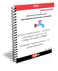TEST sobre las OPOSICIONES FONTANERÍA UNIVERSIDAD POLITÉCNICA DE MADRID (Formato Encuadernado).