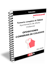 TEMARIO DE OPOSICIONES PARA CONSERJES DE COLEGIOS AYUNTAMIENTO DE ALFAFAR (Formato Encuadernado).