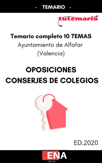 TEMARIO DE OPOSICIONES PARA CONSERJES COLEGIOS AYUNTAMIENTO DE ALFAFAR (Formato PDF/Digital).