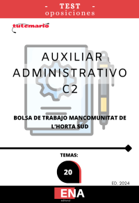 Auxiliar administrativo en la Mancomunitat L´Horta Sud. TEST (PDF)