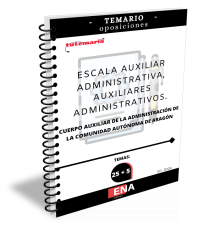 100 plazas auxiliares administrativos en Aragón ED 2024 TEMARIO (Encuadernado) El temario está compuesto por un total de 1.046 páginas, desarrolladas y actualizadas por el equipo de Tutemario y basadas en la normativa vigente.