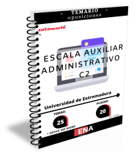 Oposiciones Universidad de Extremadura. Temario de las Oposiciones para la Escala Auxiliar Administrativo C2 Universidad de Extremadura con Word Ed. 2022 (Formato Encuadernado).