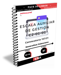 Oposiciones Auxiliar Gestión GVA C2-01-01 Convocatoria 157/21. PACK TEMARIO+TEST (Encuadernado)