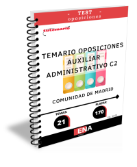 170 plazas auxiliar administrativo Comunidad de Madrid TEST ED. 2023 (Encuadernado)