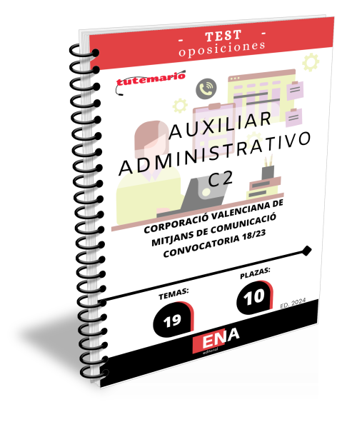 Auxiliar Administrativo Mitjans Comunicació Corporació Valenciana TEST ED. 2023 (Encuadernado)