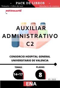 Auxiliar Administrativo Hospital General Universitario Valencia. Pack TEMARIO+TEST (PDF)