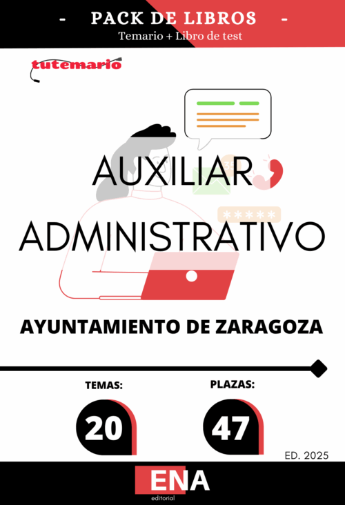 Material de estudio para la Oposición 47 Auxiliares Administrativos Ayuntamiento Zaragoza.