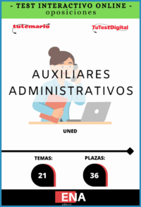 TEST. Oposición auxiliar administrativo UNED. 40 plazas INTERACTIVO desde 8,85€