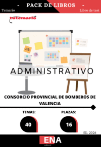 Material de estudio TEMARIOS y TEST para la convocatoria Oposición 16 plazas Administrativo Consorcio de Bomberos de Valencia ED 2026