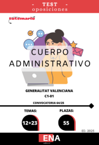 Libro-TEST, con preguntas (DE CUATRO OPCIONES DE RESPUESTA), sobre los 12 + 23 = 35 temas, solicitados para la oposición de las 55 plazas convocadas por la GVA por DECRETO 47/2025 DE 25 DE MARZO, del Consell, de aprobación de la oferta de empleo público de 2025 para la Administración de la Generalitat.