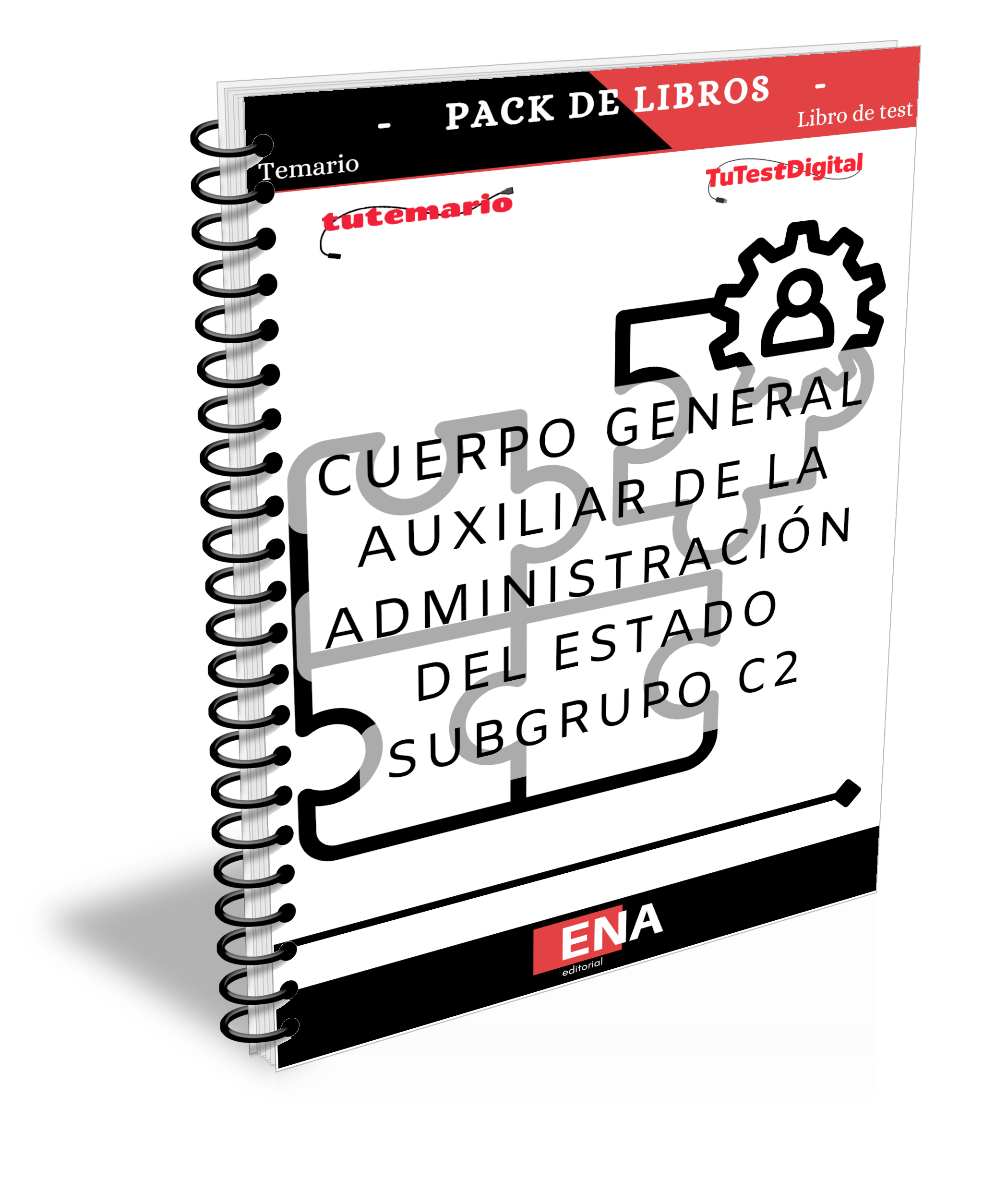 TEMARIO y TEST Oposiciones cuerpo Auxiliar Administrativo del Estado. Formato ENCUADERNADO