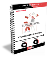 LIBRO TEMARIO y LIBRO TEST,sobre los 10 temas solicitados para el estudio de la fase de oposición de las plazas de SUBALTERNOS, convocadas por el Ayuntamiento de Vigo, publicadas en el Boletín Oficial de Pontevedra el 13/09/2024, de las ofertas de empleo público de los años 2020,2021 y 2022, 2ª FASE.