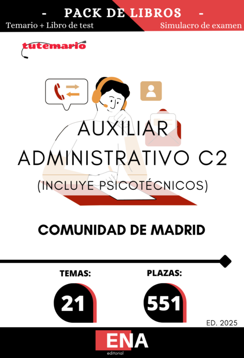 551 Plazas Auxiliar Administrativo Comunidad Madrid.
