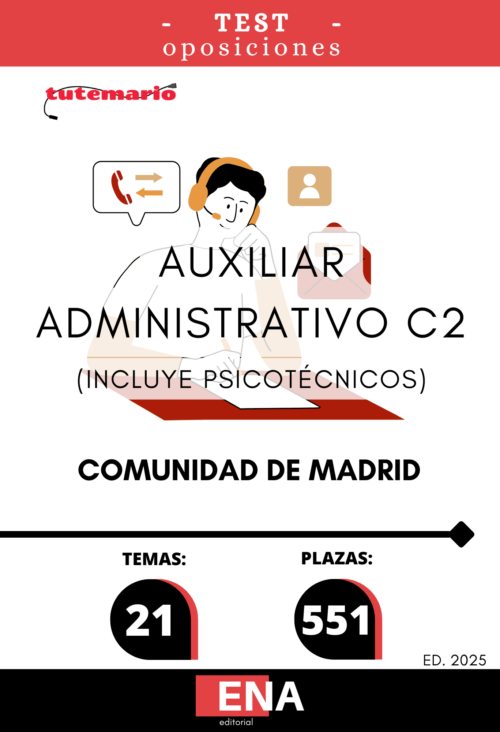 551 Plazas Auxiliar Administrativo Comunidad Madrid.