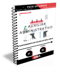 27 temas solicitados para el estudio de oposición turno libre, para la cobertura de 90 plazas de AUXILIAR ADMINISTRATIVO/A, vacantes en la plantilla de funcionarios/as de este Ayuntamiento, pertenecientes a la Escala de Administración General, subescala auxiliar, grupo C, subgrupo C2, dotadas presupuestariamente y correspondientes a la tasa de la oferta de empleo público del año 2023, publicada en el BOIB número 164 de 2 de diciembre de 2023, de la oferta de empleo público del año 2024, publicada en el BOIB número 91 de 11 de julio de 2024 y de la oferta de empleo público del año 2025, publicada en el BOIB número 17 de 6 de febrero de 2025,
