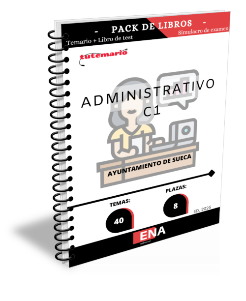 8 Plazas Administrativo C1 Ayuntamiento Sueca. Pack de TEMARIO y TEST (Encuadernado)