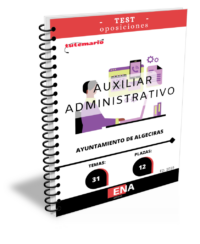 libro-test, con preguntas (DE CUATRO OPCIONES DE RESPUESTA) sobre los 31 temas solicitados para la provisión en propiedad por el procedimiento de oposición libre de doce plazas de auxiliar administrativo vacantes en la plantilla de personal funcionario, pertenecientes a la Ofertas de Empleo Público de 2023 y 2024.