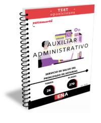 libro-test, con preguntas (DE CUATRO OPCIONES DE RESPUESTA) sobre, los 26 temas solicitados para el estudio de la fase de oposición de las 270 plazas de Auxiliares Administrativos convocadas por  Resolución de 28 de abril de 2025, de la Dirección Gerencia del servicio de salud del Principado de Asturias, por la que se convoca el proceso selectivo, por concurso oposición, para el acceso a 270 plazas de personal estatutario fijo de la categoría de Grupo Auxiliar Administrativo de la Función Administrativa del servicio de salud del Principado de Asturias.