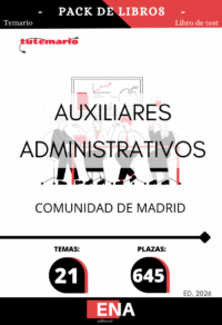 Material de estudio para la Oposición 645 Plazas Auxiliar Administrativo Comunidad Madrid.
