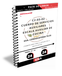 Pack de libro-temario y libro-test, con preguntas (DE CUATRO OPCIONES DE RESPUESTA), los 24 temas solicitados para el estudio de la fase de oposición convocada por ORDEN 10/2025, de 28 de mayo, de la Conselleria de Justicia y Administración Pública, por la que se convocan pruebas  selectivas de acceso a los cuerpos y escalas del subgrupo C2, cuerpos especiales, turno libre general, personas con discapacidad y enfermedad mental, por el sistema de oposición, para cubrir las plazas previstas en el anexo I del Decreto 47/2025, de 25 de marzo, del Consell, correspondientes a la oferta de empleo público de 2025 para personal de la Administración de la Generalitat.
