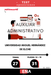 libro-test, con preguntas (DE CUATRO OPCIONES DE RESPUESTA) sobre, los 27 TEMAS (6 TEMARIO GENERAL + 21 TEMARIO ESPECÍFICO) solicitados para el estudio de la fase de oposición de vacantes de la escala auxiliar administrativa, con denominación administrativo/a, grupo C, subgrupo C2, por el sistema general de acceso libre.