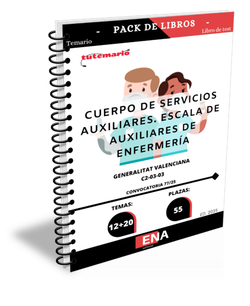 Material de estudio para la Oposición de 55 Plazas Auxiliar Enfermería GVA 2025 Convocatoria 77/25 C2-03-03