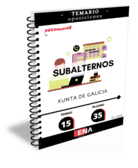 LIBRO TEMARIO, sobre los 15 temas solicitados para el estudio de la fase de oposición, de las 35 plazas de Subalterno de la oferta de empleo público de la Xunta de Galicia.