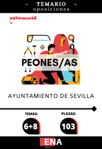 LIBRO TEMARIO, los 8 + 6= 14 temas, solicitados para el estudio de las oposiciones convocadas por el Ayuntamiento de Sevilla por Resolución de fecha 31 de enero de 2025, donde se aprobaron las bases específicas es regular la realización de las pruebas selectivas para la cobertura de 103 plazas de Peón/a del Ayuntamiento de Sevilla, incluidas en las Ofertas Públicas de Empleo Ordinarias de 2021, 2022 y 2023.