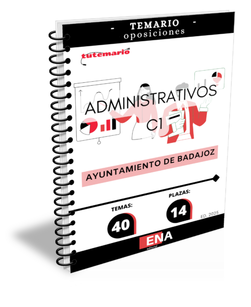 2. Ayuntamiento de Badajoz 14 Administrativos. TEMARIO (Encuadernado)