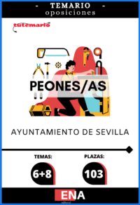 LIBRO TEMARIO, los 8 + 6= 14 temas, solicitados para el estudio de las oposiciones convocadas por el Ayuntamiento de Sevilla por Resolución de fecha 31 de enero de 2025, donde se aprobaron las bases específicas es regular la realización de las pruebas selectivas para la cobertura de 103 plazas de Peón/a del Ayuntamiento de Sevilla, incluidas en las Ofertas Públicas de Empleo Ordinarias de 2021, 2022 y 2023.