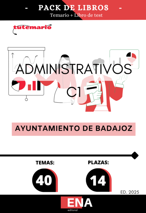 9. Ayuntamiento de Badajoz 14 Administrativos. Pack de TEMARIO y TEST (PDF)