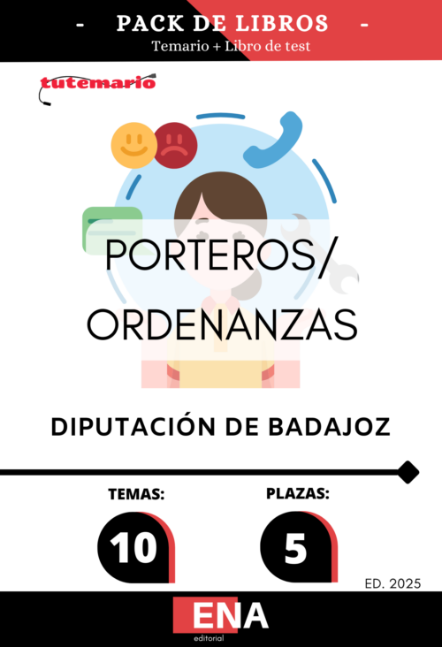 9. TEMARIO y TEST de 5 Porteros Ordenanzas Diputación Badajoz. (PDF)