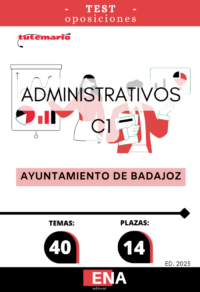 LIBRO DE TEST, donde desarrollamos preguntas tipo test de 4 respuestas alternativas, basadas en los 40 temas solicitados para cubrir, con carácter de personal funcionario de carrera, mediante el sistema de oposición libre, catorce plazas de Administrativo/a, encuadradas en el grupo C, subgrupo C1, de la escala de Administración General, subescala Administrativa, según el Real Decreto Legislativo 5/2015, de 30 de octubre, por el que se aprueba el Texto Refundido de la Ley del Estatuto Básico del Empleado Público, dotadas con los emolumentos correspondientes a dicho grupo de conformidad con la vigente relación de puestos de trabajo.