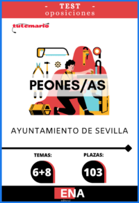 LIBRO TEST, donde desarrollamos preguntas tipo test de 4 respuestas alternativas, basadas en los 8 + 6= 14 temas, solicitados para el estudio de las oposiciones convocadas por el Ayuntamiento de Sevilla por Resolución de fecha 31 de enero de 2025, donde se aprobaron las bases específicas es regular la realización de las pruebas selectivas para la cobertura de 103 plazas de Peón/a del Ayuntamiento de Sevilla, incluidas en las Ofertas Públicas de Empleo Ordinarias de 2021, 2022 y 2023.