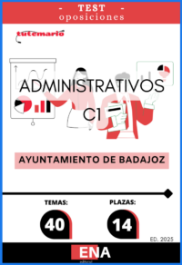 LIBRO DE TEST, donde desarrollamos preguntas tipo test de 4 respuestas alternativas, basadas en los 40 temas solicitados para cubrir, con carácter de personal funcionario de carrera, mediante el sistema de oposición libre, catorce plazas de Administrativo/a, encuadradas en el grupo C, subgrupo C1, de la escala de Administración General, subescala Administrativa, según el Real Decreto Legislativo 5/2015, de 30 de octubre, por el que se aprueba el Texto Refundido de la Ley del Estatuto Básico del Empleado Público, dotadas con los emolumentos correspondientes a dicho grupo de conformidad con la vigente relación de puestos de trabajo.