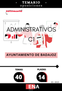 LIBRO-TEMARIO sobre los 40 temas solicitados para cubrir, con carácter de personal funcionario de carrera, mediante el sistema de oposición libre, catorce plazas de Administrativo/a, encuadradas en el grupo C, subgrupo C1, de la escala de Administración General, subescala Administrativa, según el Real Decreto Legislativo 5/2015, de 30 de octubre, por el que se aprueba el Texto Refundido de la Ley del Estatuto Básico del Empleado Público, dotadas con los emolumentos correspondientes a dicho grupo de conformidad con la vigente relación de puestos de trabajo.