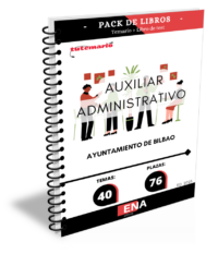 Pack de LIBRO TEMARIO y LIBRO DE TEST, con preguntas (DE CUATRO OPCIONES DE RESPUESTA), sobre los 40 temas solicitados para cubrir el proceso selectivo que se convoca por el sistema de acceso libre, mediante concurso-oposición, para la provisión en propiedad de 76 plazas de administrativa/o, pertenecientes al Grupo de Clasificación Profesional C, Subgrupo C-1, 30 de ellas con perfil lingüístico 2 de euskera preceptivo, integradas en la escala de administración general, subescala administrativa, dotadas con las retribuciones correspondientes al Sub- grupo C1, correspondientes a las ofertas de empleo público de los años 2019, 2020, 2021, 2022, 2023, 2024 y 2025.