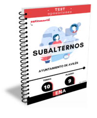 LIBRO DE TEST, donde desarrollamos preguntas tipo test de 4 respuestas alternativas, basadas en los 10 temas solicitados para el estudio de la fase de oposición de las 9 plazas de Subalternos convocadas por el Ayuntamiento de Avilés, y convocadas: Con fecha 20 de junio de 2024 se ha dictado por la Alcaldía la Resolución n.º 4713/2024, en la que se dispone aprobar las bases y convocar el proceso selectivo para la selección por el turno libre de nueve plazas (tres reservadas al turno de discapacidad general) pertenecientes a la escala de Administración General, subescala subalterno, correspondientes al Grupo/subgrupo AP de los establecidos en el artículo 76 del Real decreto legislativo 5/2015, de 30 de octubre, por el que se aprueba el texto refundido de la ley del estatuto Básico del empleado Público.