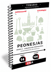LIBRO TEMARIO, los 8 + 6= 14 temas, solicitados para el estudio de las oposiciones convocadas por el Ayuntamiento de Sevilla por Resolución de fecha 31 de enero de 2025, donde se aprobaron las bases específicas es regular la realización de las pruebas selectivas para la cobertura de 106 plazas de Peón/a del Ayuntamiento de Sevilla