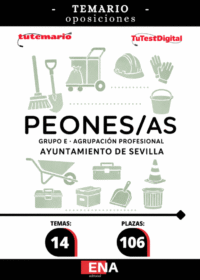 LIBRO TEMARIO, los 8 + 6= 14 temas, solicitados para el estudio de las oposiciones convocadas por el Ayuntamiento de Sevilla por Resolución de fecha 31 de enero de 2025, donde se aprobaron las bases específicas es regular la realización de las pruebas selectivas para la cobertura de 106 plazas de Peón/a del Ayuntamiento de Sevilla