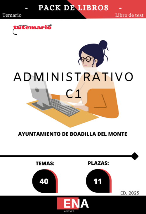 9. TEMARIO y TEST 11 Administrativos Ayuntamiento de Boadilla del Monte. Pack formato (PDF)