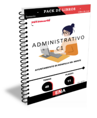 Pack de LIBRO TEMARIO y LIBRO DE TEST, con preguntas (DE CUATRO OPCIONES DE RESPUESTA), sobre los 40 temas solicitados para la cobertura de once plazas de personal funcionario de la Escala de Administración General, Subescala Administrativa, Grupo C, Subgrupo C1, del Ayuntamiento de Boadilla del Monte, cuyas bases específicas regirán la convocatoria del proceso selectivo convocado para la cobertura, por el turno libre, mediante el sistema de oposición, en ejecución de la Oferta de Empleo Público del año 2024.