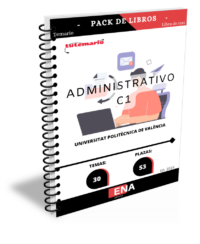 Pack de LIBRO TEMARIO y LIBRO DE TEST, con preguntas (DE CUATRO OPCIONES DE RESPUESTA), sobre los 30 temas solicitados para el estudio de la fase de oposición de la convocatoria de  UPV, la cual tiene por objeto la selección de personal, mediante el sistema de concurso-oposición por los turnos libre y de promoción interna, para cubrir cincuenta y tres (53) vacantes del grupo C, subgrupo C1, sector de Administración General, Administrativo en la Universitat Politècnica de València. Publicado en el BOE el 24/07/2025.