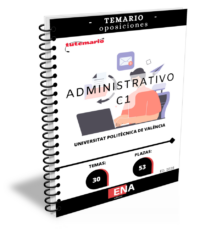 LIBRO TEMARIO, sobre los 30 temas solicitados para el estudio de la fase de oposición de la convocatoria de  UPV, la cual tiene por objeto la selección de personal, mediante el sistema de concurso-oposición por los turnos libre y de promoción interna, para cubrir cincuenta y tres (53) vacantes del grupo C, subgrupo C1, sector de Administración General, Administrativo en la Universitat Politècnica de València. Publicado en el BOE el 24/07/2025.