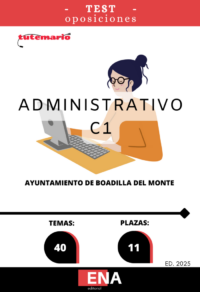 LIBRO TEST, donde desarrollamos preguntas tipo test de 4 respuestas alternativas, basadas en los 40 temas solicitados para la cobertura de once plazas de personal funcionario de la Escala de Administración General, Subescala Administrativa, Grupo C, Subgrupo C1, del Ayuntamiento de Boadilla del Monte, cuyas bases específicas regirán la convocatoria del proceso selectivo convocado para la cobertura, por el turno libre, mediante el sistema de oposición, en ejecución de la Oferta de Empleo Público del año 2024.