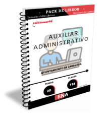 Pack de LIBRO TEMARIO y LIBRO TEST, con preguntas (DE CUATRO OPCIONES DE RESPUESTA),sobre los 20 temas solicitados para el estudio de la fase de oposición de las 47 plazas de Auxiliar Administrativo C2. En cumplimiento de lo dispuesto en el Acuerdo del Gobierno de Zaragoza de 15 de diciembre de 2022, de aprobación de la oferta de empleo público del Ayuntamiento de Zaragoza del año 2022; Acuerdo del Gobierno de Zaragoza de 11. mayo de 2023, de aprobación de la oferta de empleo público del Ayuntamiento de Zaragoza del año 2023; Acuerdo del Gobierno de Zaragoza de 13 de junio de 2024, de aprobación de la oferta de empleo público del Ayuntamiento de Zaragoza del año 2024, y Acuerdo del Gobierno de Zaragoza de 23 de mayo de 2025, de aprobación de la oferta de empleo público del Ayuntamiento de Zaragoza del año 2025, y con el fin de atender las necesidades de personal de esta Administración Pública, así como en uso de las atribuciones conferidas mediante decreto de la Alcaldía de 21 de junio de 2023; Acuerdo del Gobierno de Zaragoza de 17 de febrero de 2009, de delegación de atribuciones, y decreto de la Alcaldía de 19 de enero de 2009, de delegación de atribuciones, resuelvo convocar procesos selectivos para la provisión de plazas integradas en el grupo/subgrupo de clasificación profesional C2 de la plantilla de personal funcionario, mediante ingreso por el turno libre ordinario y los turnos libres de reserva, y el sistema selectivo de oposición.