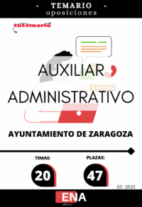LIBRO TEMARIO, sobre los 20 temas solicitados para el estudio de la fase de oposición de las 47 plazas de Auxiliar Administrativo C2.