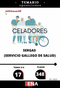 LIBRO TEMARIO sobre los 17 temas solicitados para el estudio de la fase de oposición de las 348 plazas de Celadores, convocadas por RESOLUCIÓN de 21 de agosto de 2025, de la Dirección General de Recursos Humanos, por la que se convoca concurso-oposición para el ingreso en diversas categorías de personal sanitario de formación profesional.