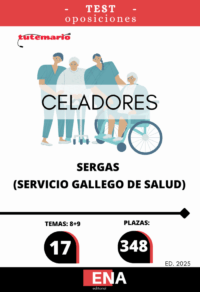 LIBRO TEST, con preguntas (DE CUATRO OPCIONES DE RESPUESTA) sobre los 17 temas solicitados para el estudio de la fase de oposición de las 348 plazas de Celadores, convocadas por RESOLUCIÓN de 21 de agosto de 2025, de la Dirección General de Recursos Humanos, por la que se convoca concurso-oposición para el ingreso en diversas categorías de personal sanitario de formación profesional.